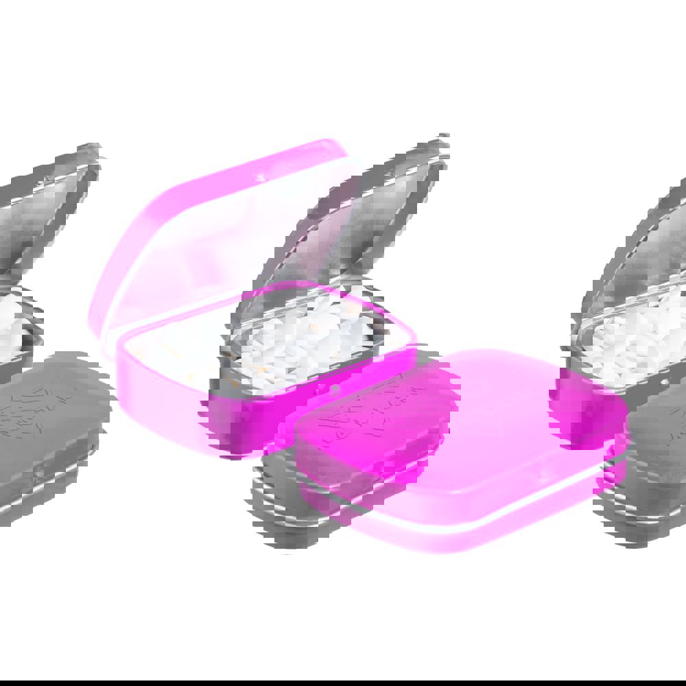 Mini scharnierblikje embossing - bedrukt of onbedrukt verkrijgbaar - Fuchsia