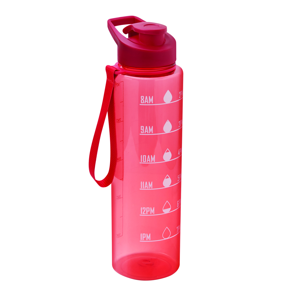 AQUA LEVEL - Sportdrinkfles - voor bedrijven en relatiegeschenken - Rood
