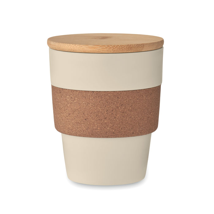 GALAO - Beker in PP 300 ml - voor bedrijven en relatiegeschenken - beige