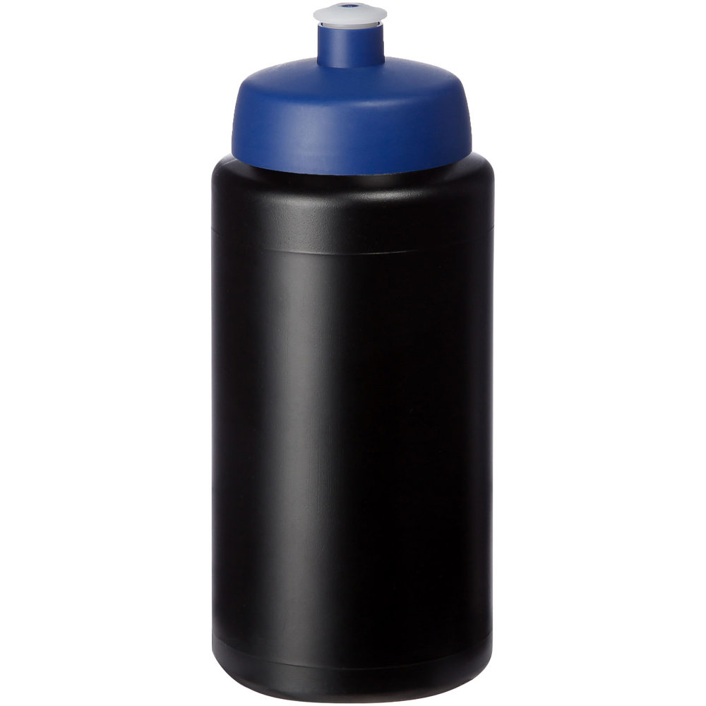 Baseline® Plus grip 500 ml sportfles met sportdeksel - kopen of bedrukken - Zwart, Blauw
