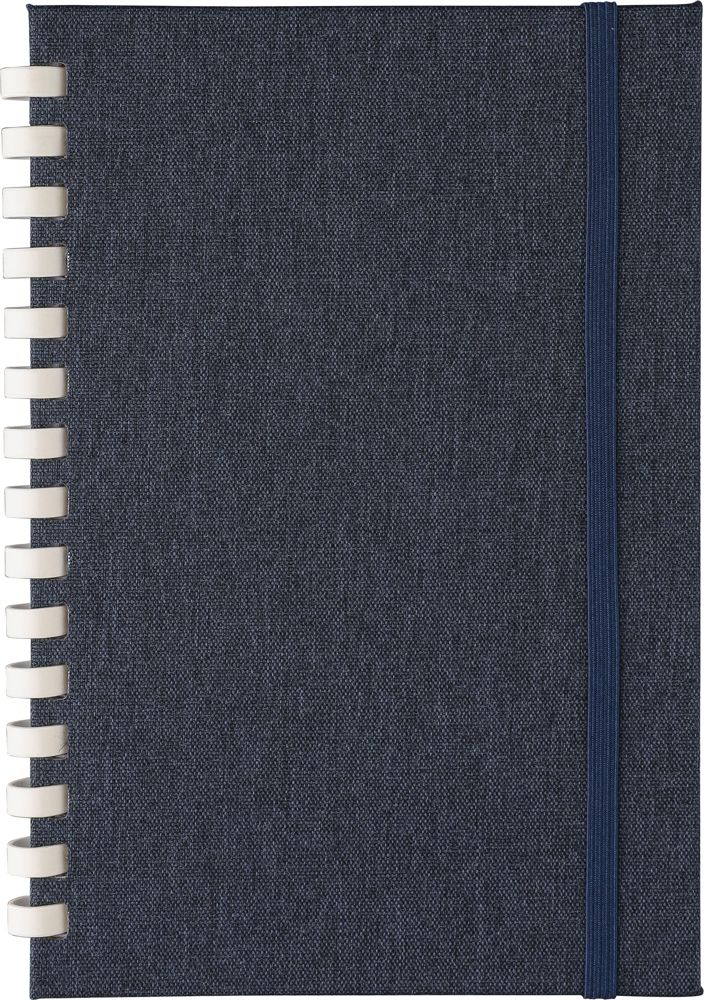rPET notitieboek (A5) Ilias - met logo of onbedrukt bestellen - Blauw