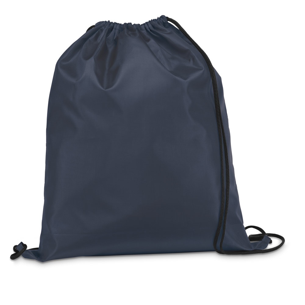 CARNABY. 210D rugzak met zwarte trekkoorden - kopen of bedrukken - Marineblauw