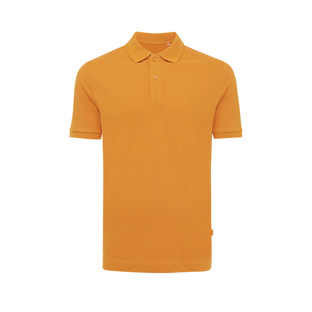 IQONIQ Yosemite gerecycled katoen pique polo - met logo of onbedrukt bestellen - sundial oranje (± PMS 16-1148TCX)