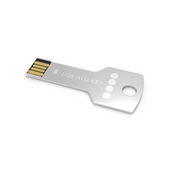 USB Stick Alu Key- Zilver- 4GB 2.0