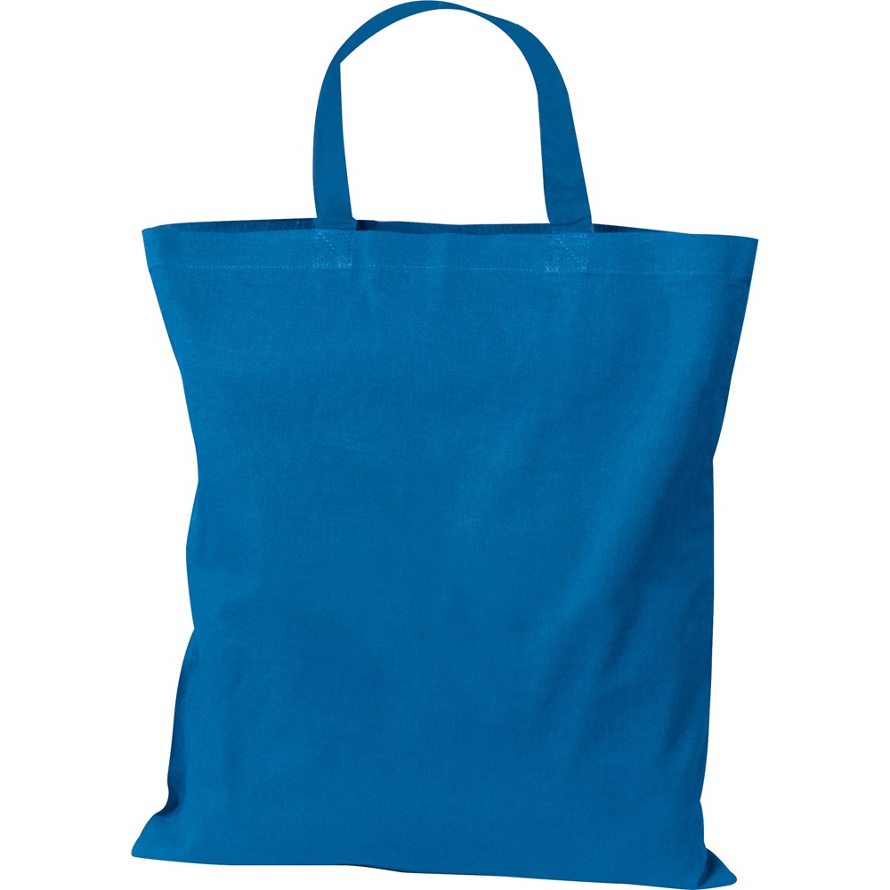 Katoenen tas met korte hengsels - voor bedrijven en relatiegeschenken - lichtblauw