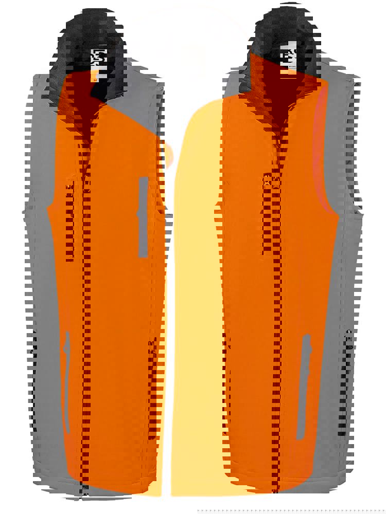 BS Traveller softshell bodywarmer, 275 gr/m² - kopen of bedrukken - Oranje (PMS 1585C)