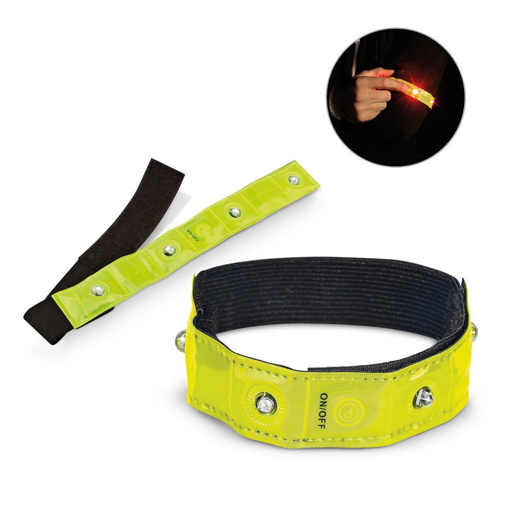 VISIBLE. Reflecterende armband met 4 rode LED's - kopen of bedrukken