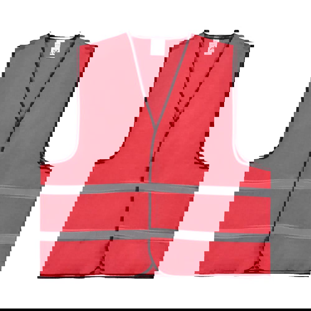 Promovest reflecterend - met logo of onbedrukt bestellen - Rood (PMS 199c) / Rood