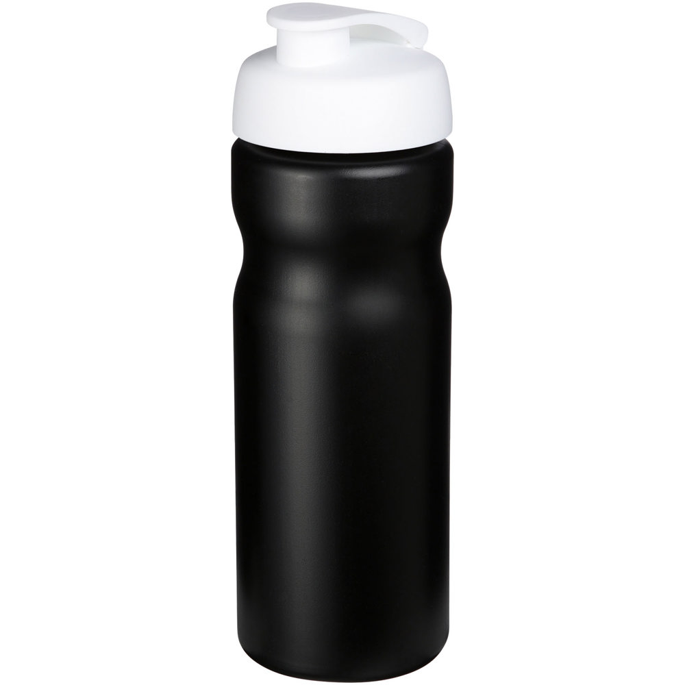 Baseline® Plus 650 ml sportfles met kanteldeksel - met logo of onbedrukt bestellen - Zwart, Wit