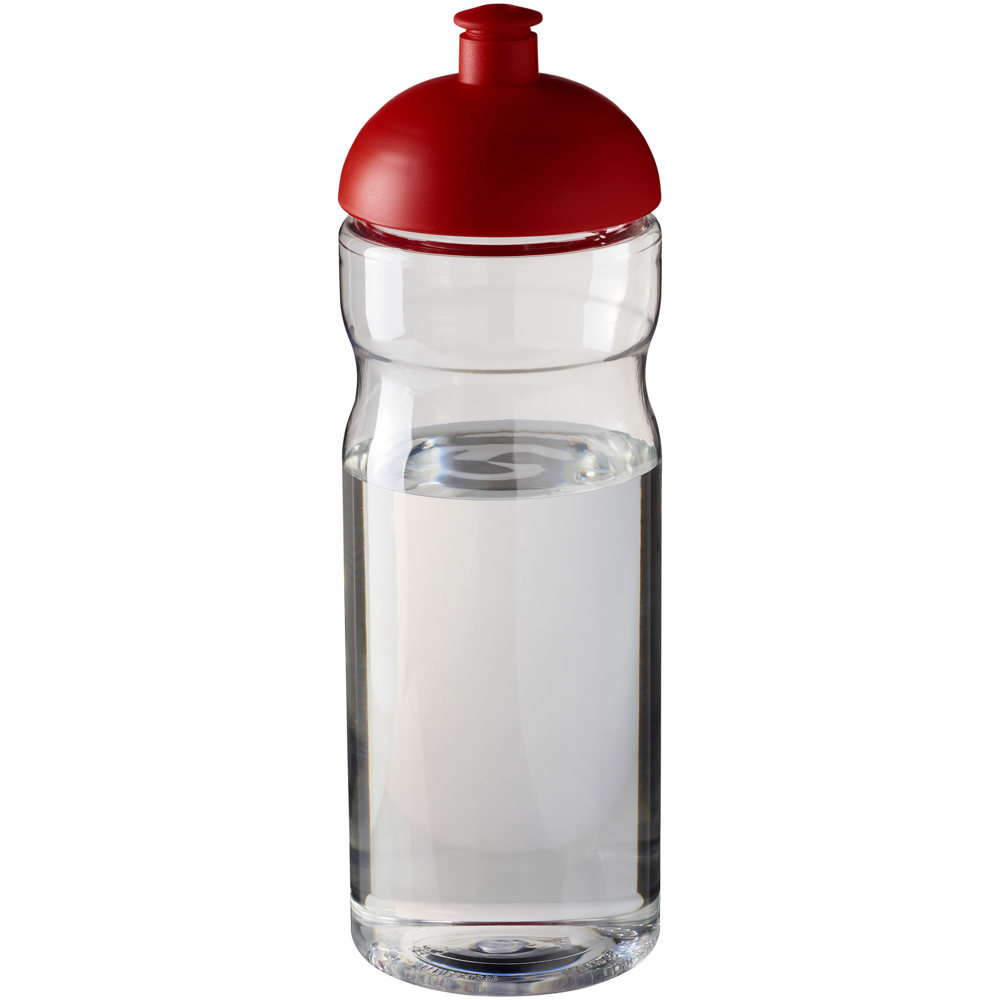 H2O Active® Base 650 ml bidon met koepeldeksel - bedrukt of onbedrukt verkrijgbaar - Transparent, Rood