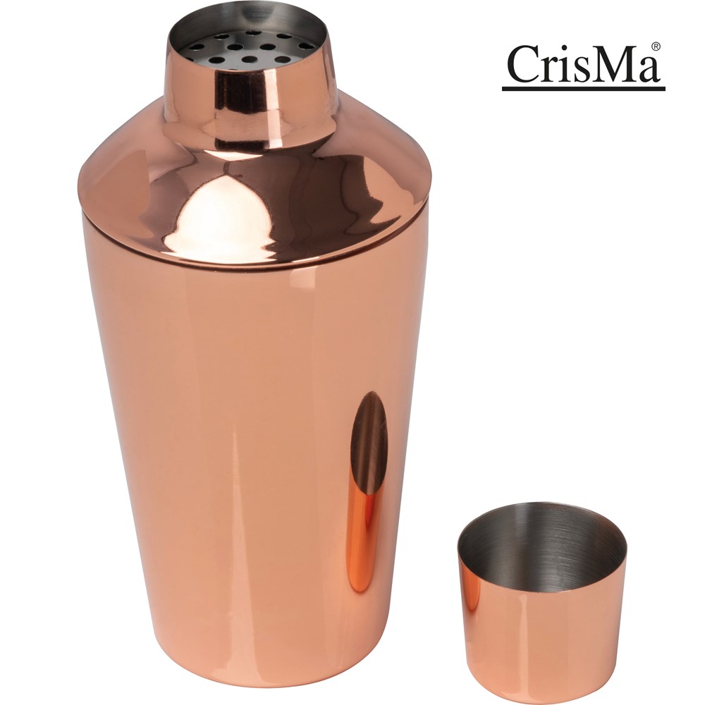 CrisMa cocktailshaker van rvs/koper, 500 ml - voor bedrijven en relatiegeschenken