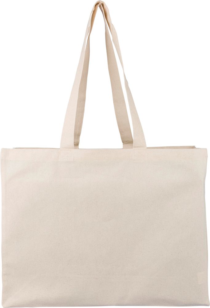 Katoen (180 g/m²) boodschappentas Novi - met logo of onbedrukt bestellen - khaki (écru)