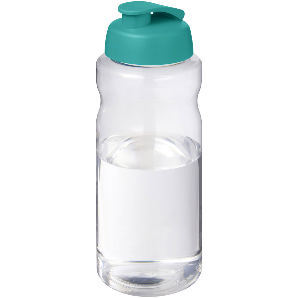 H2O Active® Big Base 1 l drinkfles met klapdeksel - met logo of onbedrukt bestellen - Aqua