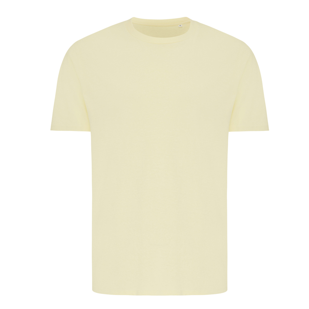 IQONIQ Brett gerecycled katoen t-shirt - kopen of bedrukken - cream yellow (± PMS 12-0717 TCX)