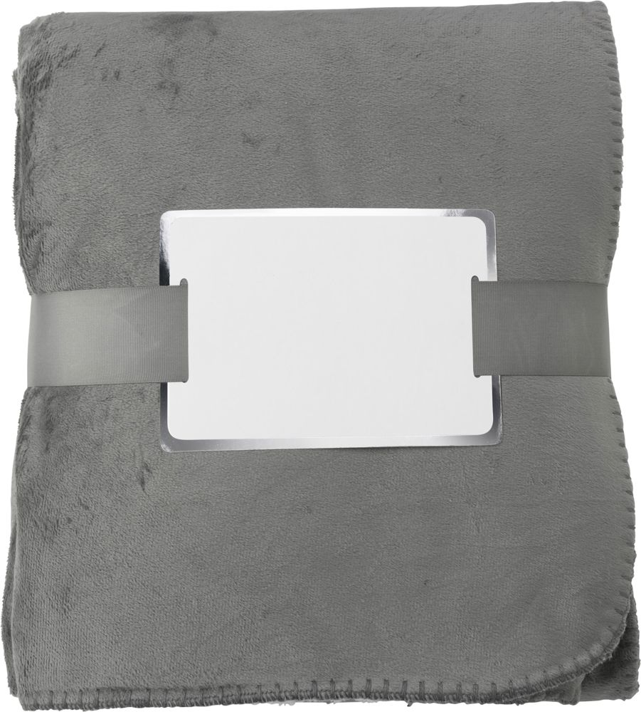 Polyester (190gr/m2) deken Margot - met logo of onbedrukt bestellen - Grijs