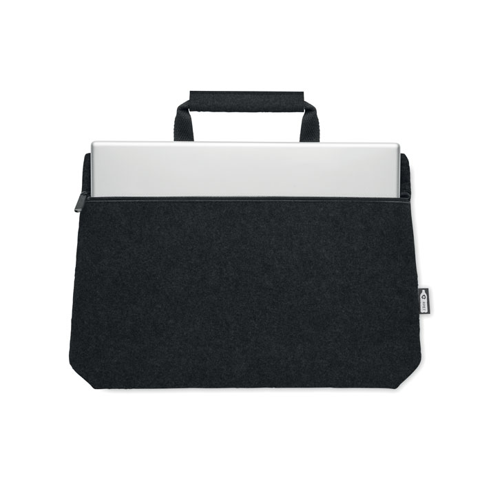 TAPLA - RPET vilt laptop tas met rits