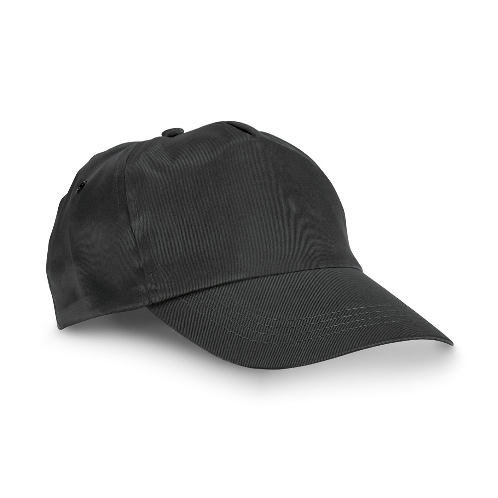 CAMPBEL. Polyester cap - kopen of bedrukken - Zwart