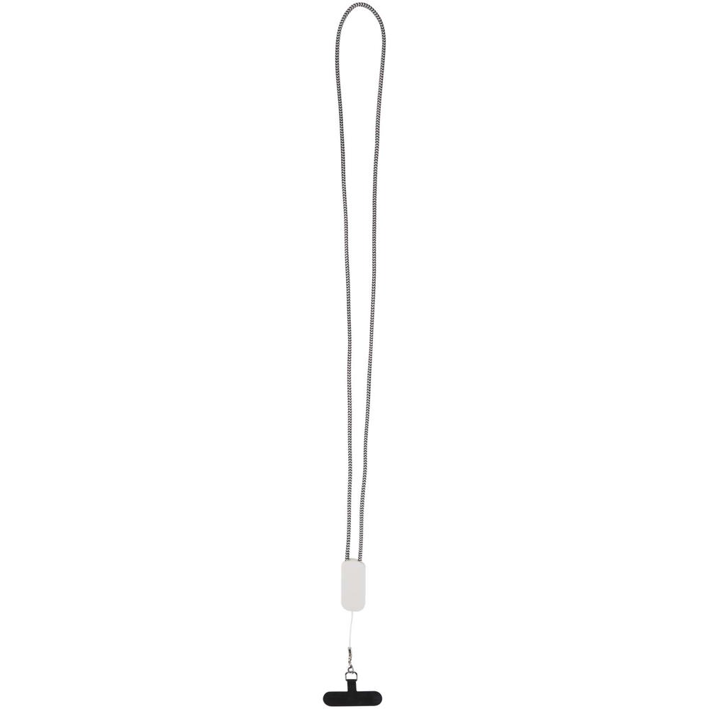 Anser gerecycleerde plastic smartphonesnoer met geïntegreerde 27W 5-in-1 kabel - met logo of onbedrukt - Wit