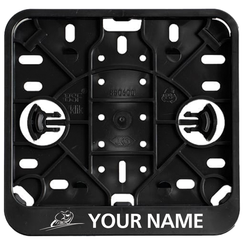 Kentekenplaathouder bromfiets vierkant - met logo of onbedrukt bestellen