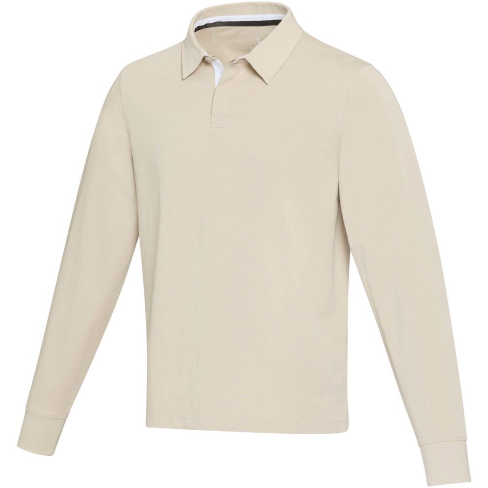 Clyde unisex organic rugbypolo sweatshirt - bedrukt of onbedrukt verkrijgbaar - Havermout