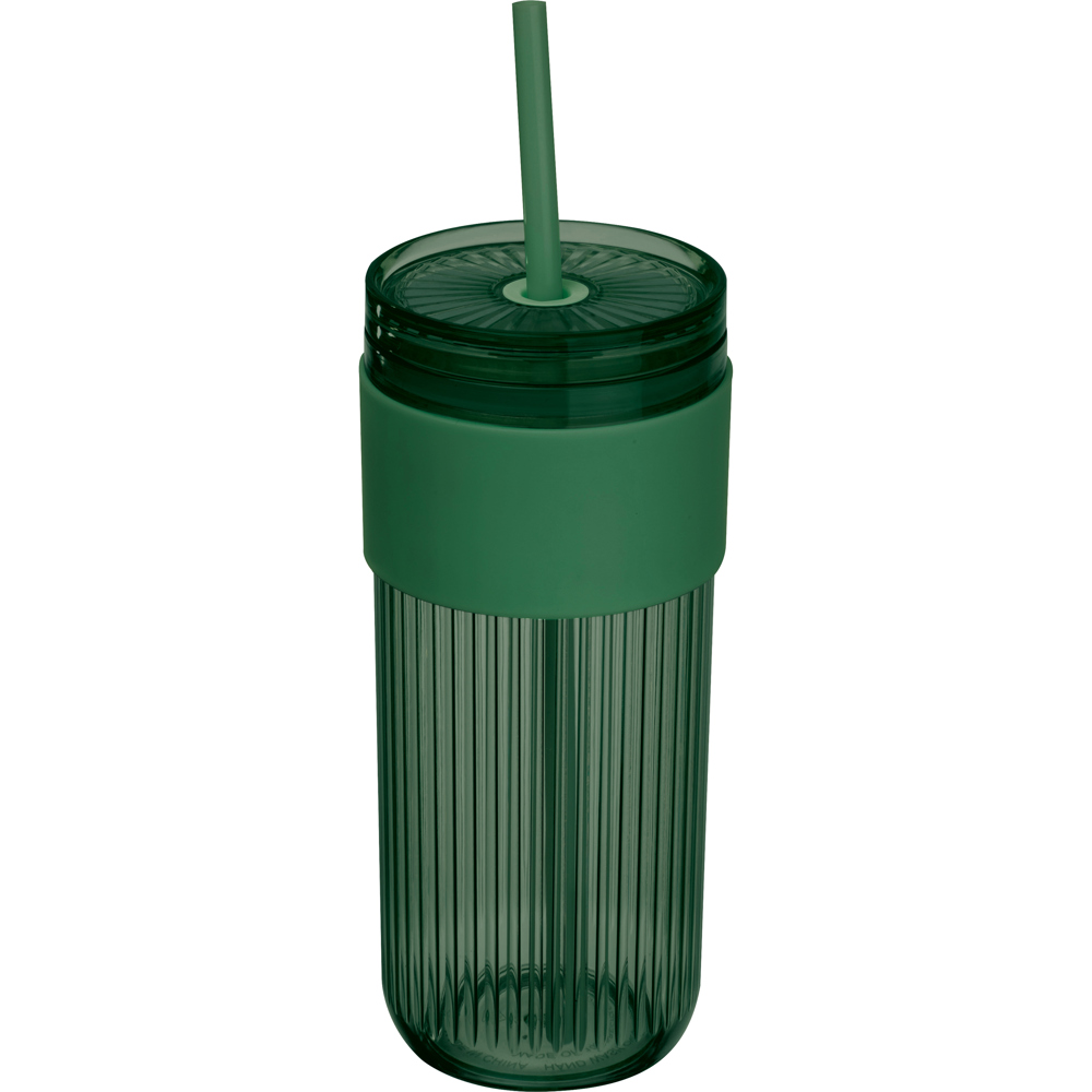 Beker met rietje, 660 ml - Groen