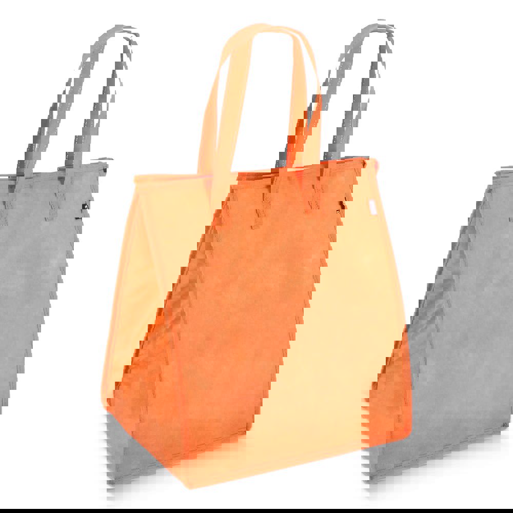 R-PET koeltas, non-woven, 33 x 25,5 x 37 cm, 75 g/m² - met logo of onbedrukt bestellen - oranje