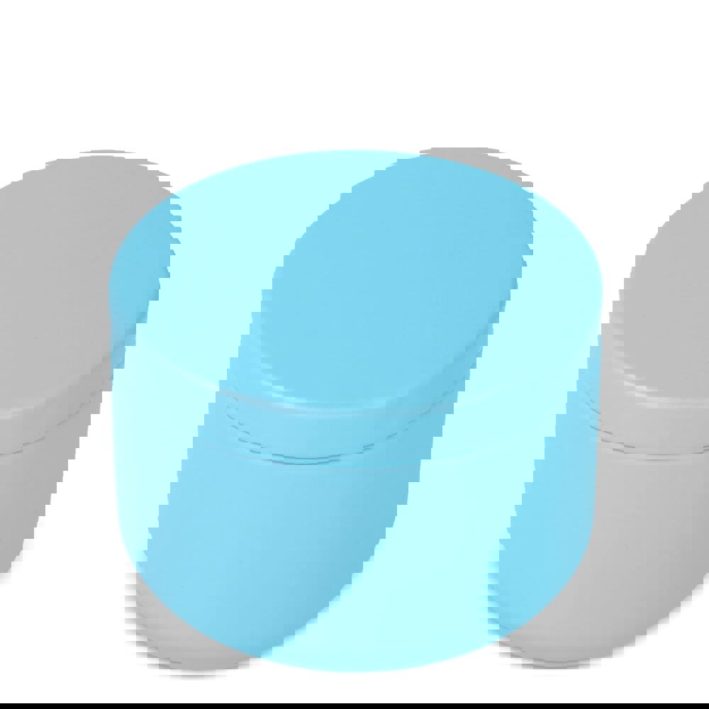 Asana plantaardige kaars in gerecycled blik - met logo of onbedrukt bestellen - Lichtblauw