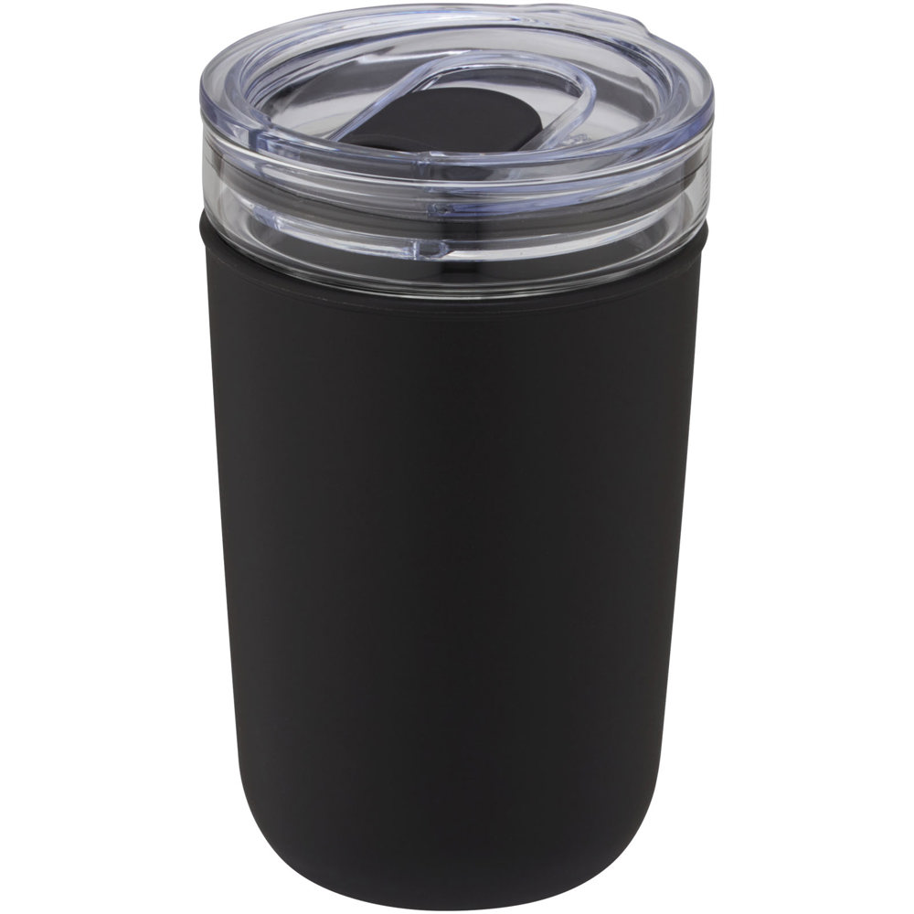 Bello 420 ml glazen beker met buitenwand van gerecycled plastic - voor bedrijven en relatiegeschenken