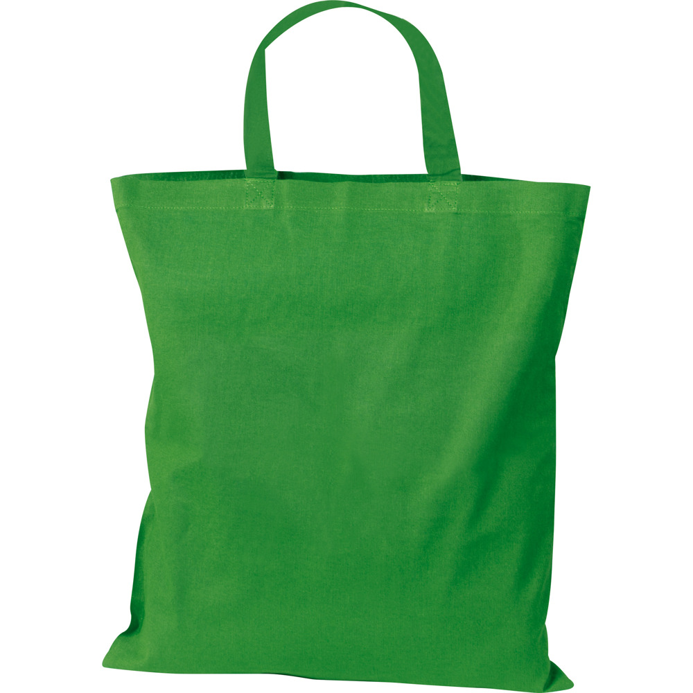 Katoenen tas met korte hengsels - voor bedrijven en relatiegeschenken - groen
