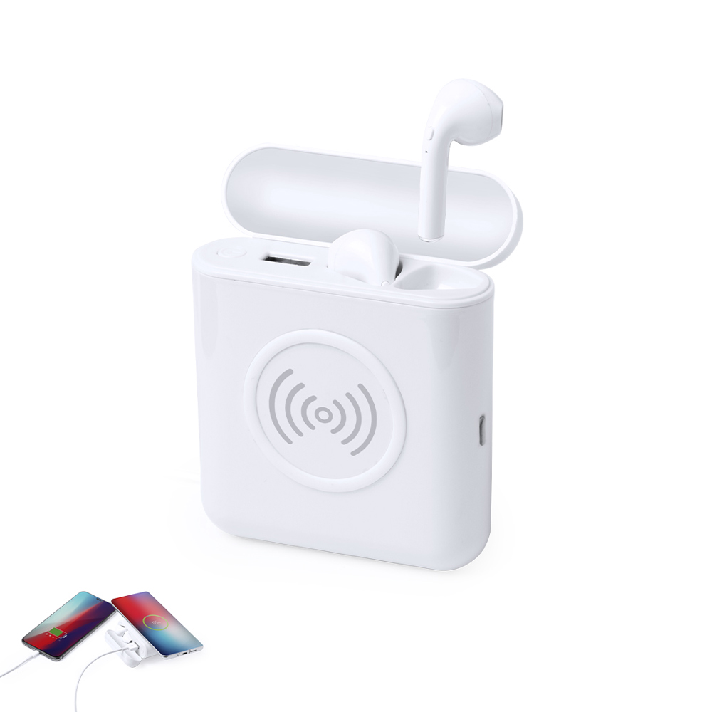 Power Bank Oordopjes Molik - bedrukt of onbedrukt verkrijgbaar