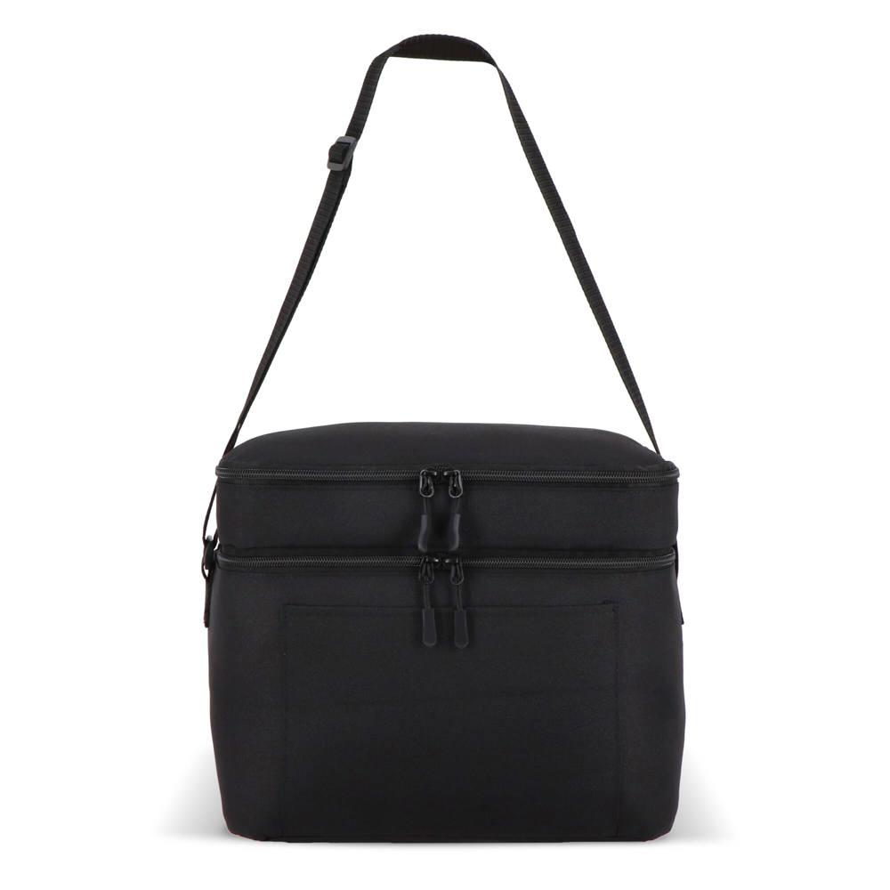 600D gerecycled PET koeltas met twee vakken 30 x 20 x 24 cm 12 L