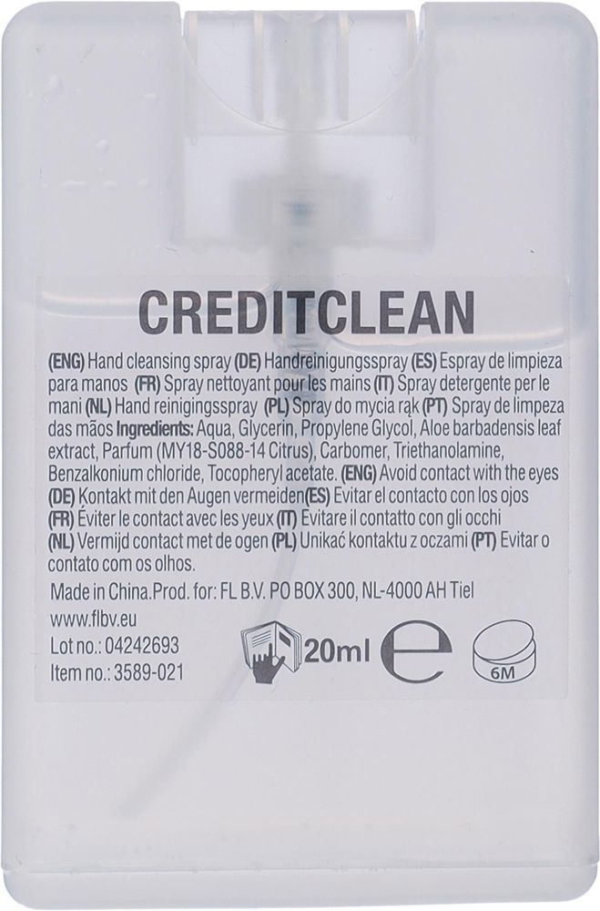 Hand reinigingsspray Creditclean