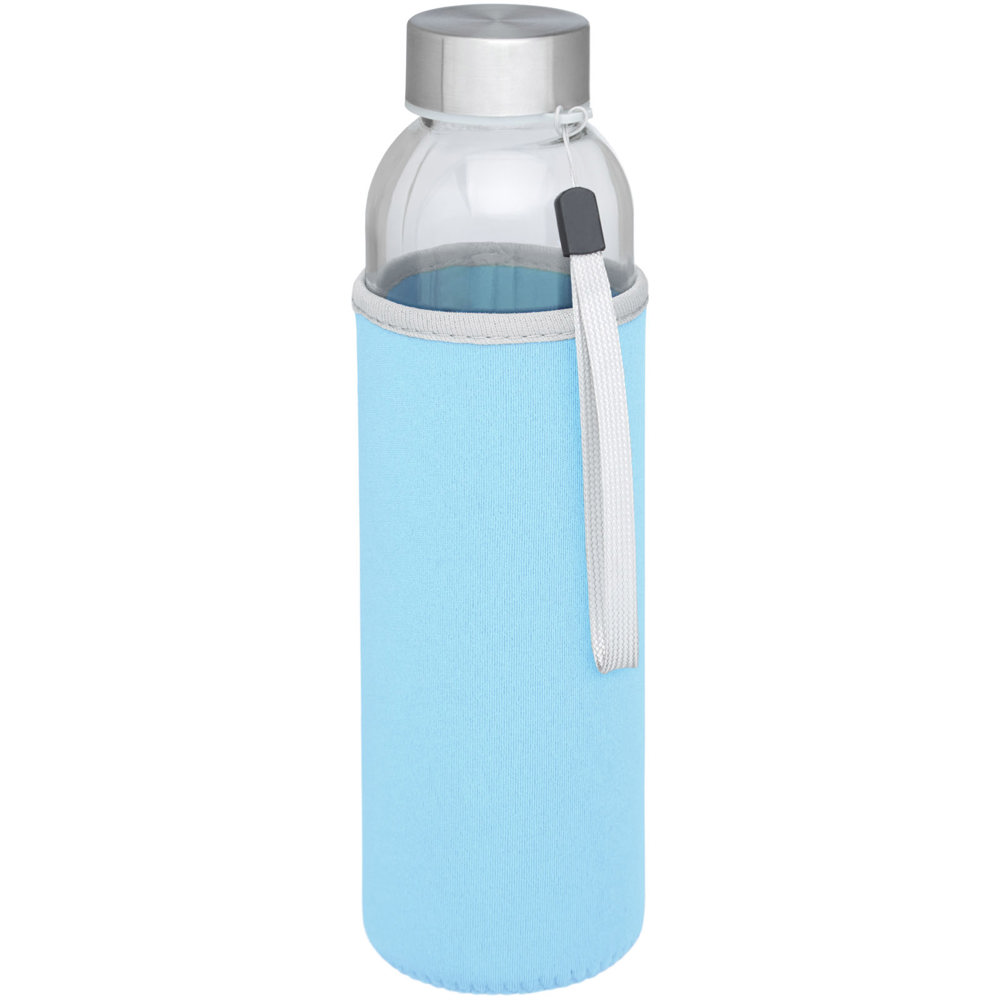 Bodhi 500 ml glazen drinkfles - bedrukt of onbedrukt verkrijgbaar - Lichtblauw