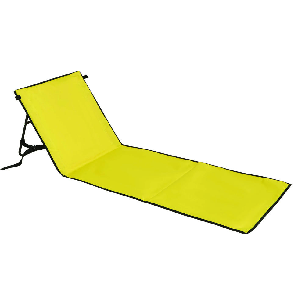 SUNNY BEACH - Opvouwbare strandligstoel - met logo of onbedrukt bestellen - geel