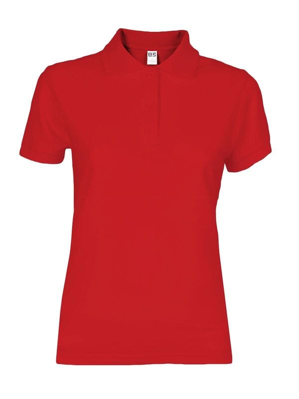BS Evolution dames polo, 180 gr/m² - met logo of onbedrukt bestellen - Rood (PMS 186c)