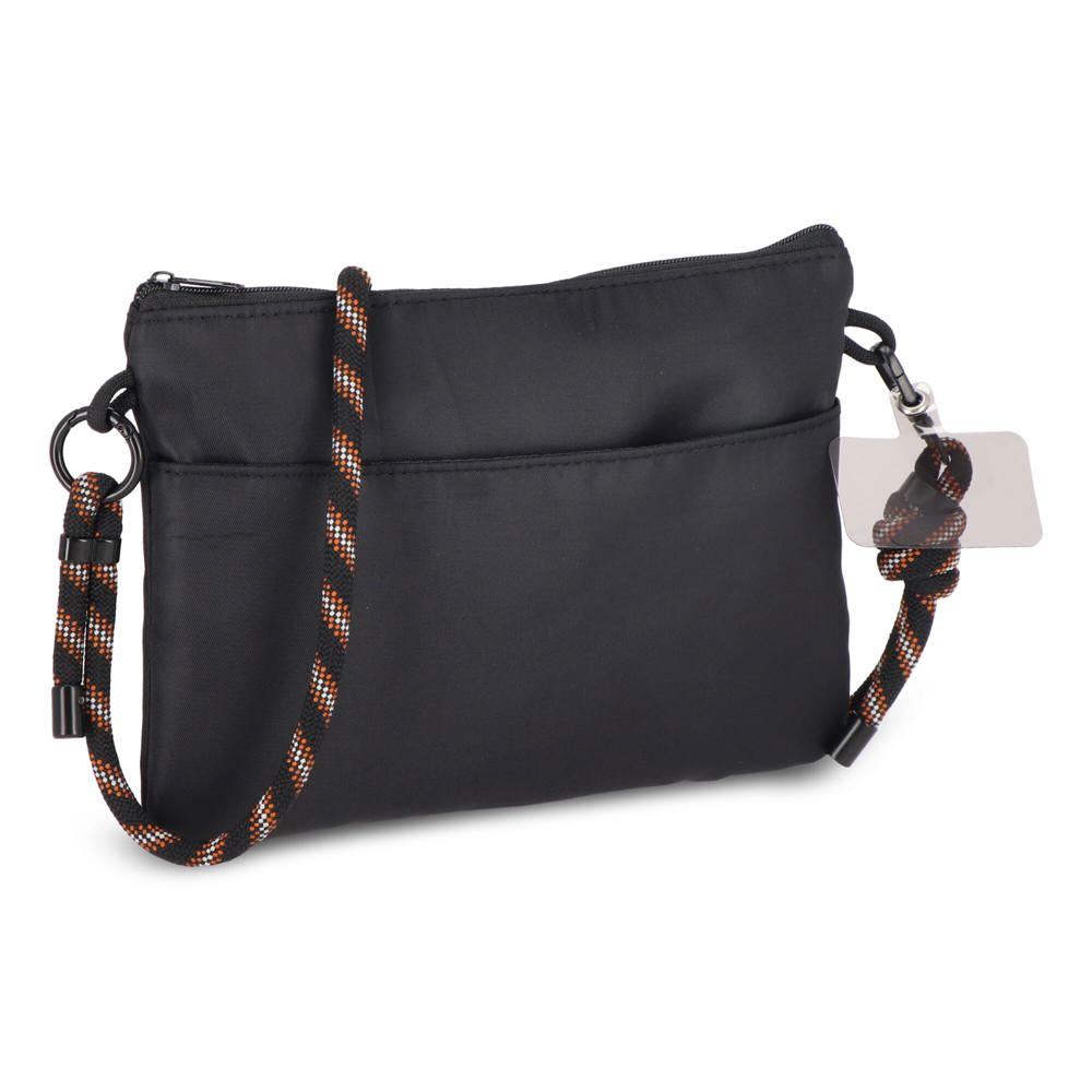Extra Everyday Essentials pouch met paracord draagkoord - bedrukt of onbedrukt verkrijgbaar - Zwart
