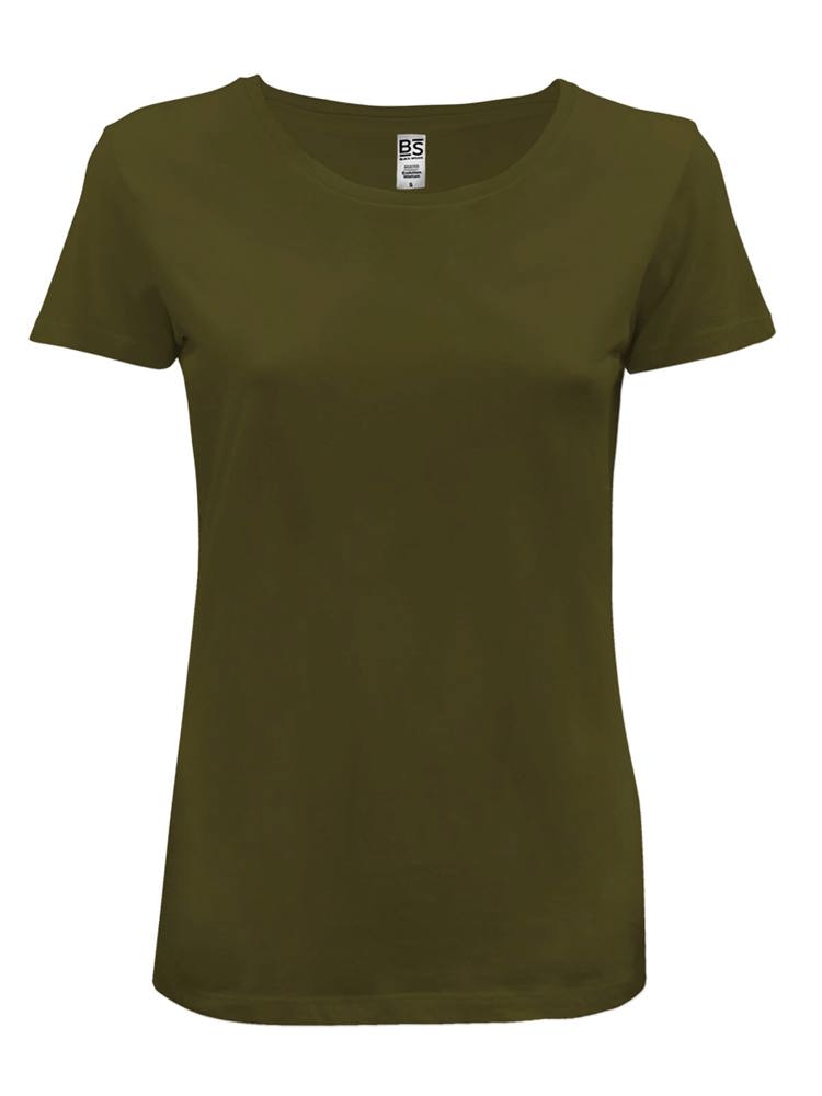 BS Evolution dames t-shirt, 150 gr/m² - bedrukt of onbedrukt verkrijgbaar - olijfgroen