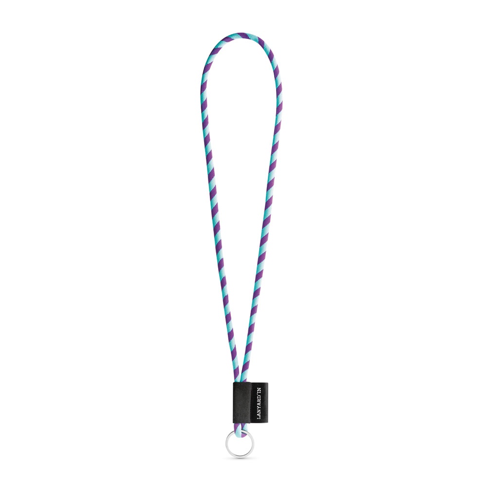 75093. Lanyard Tube Long Set I. Standaard modellen - voor bedrijven en relatiegeschenken - Paars, Licht blauw