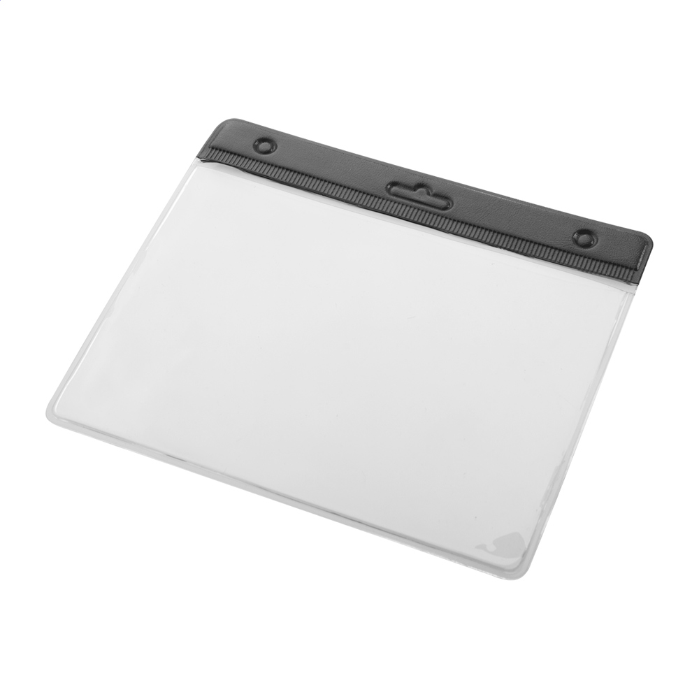 Bahhol - pashouder - met logo of onbedrukt bestellen - zwart/transparant