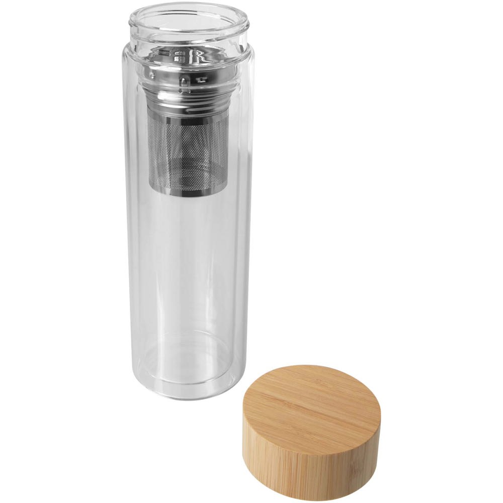 Bailey 400 ml infuusfles van borsilicaatglas met bamboe deksel