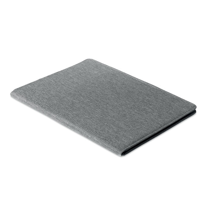CASOVE - 300D RPET A4 portfolio - voor bedrijven en relatiegeschenken - Wit/Zwart