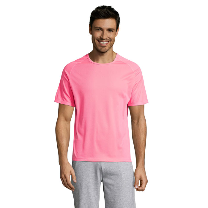 SPORTY - SPORTY HEREN T-Shirt - kopen of bedrukken - Neon Roze 2