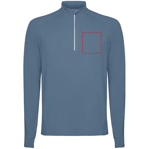 Estambul herensweater met lange mouwen en halve rits