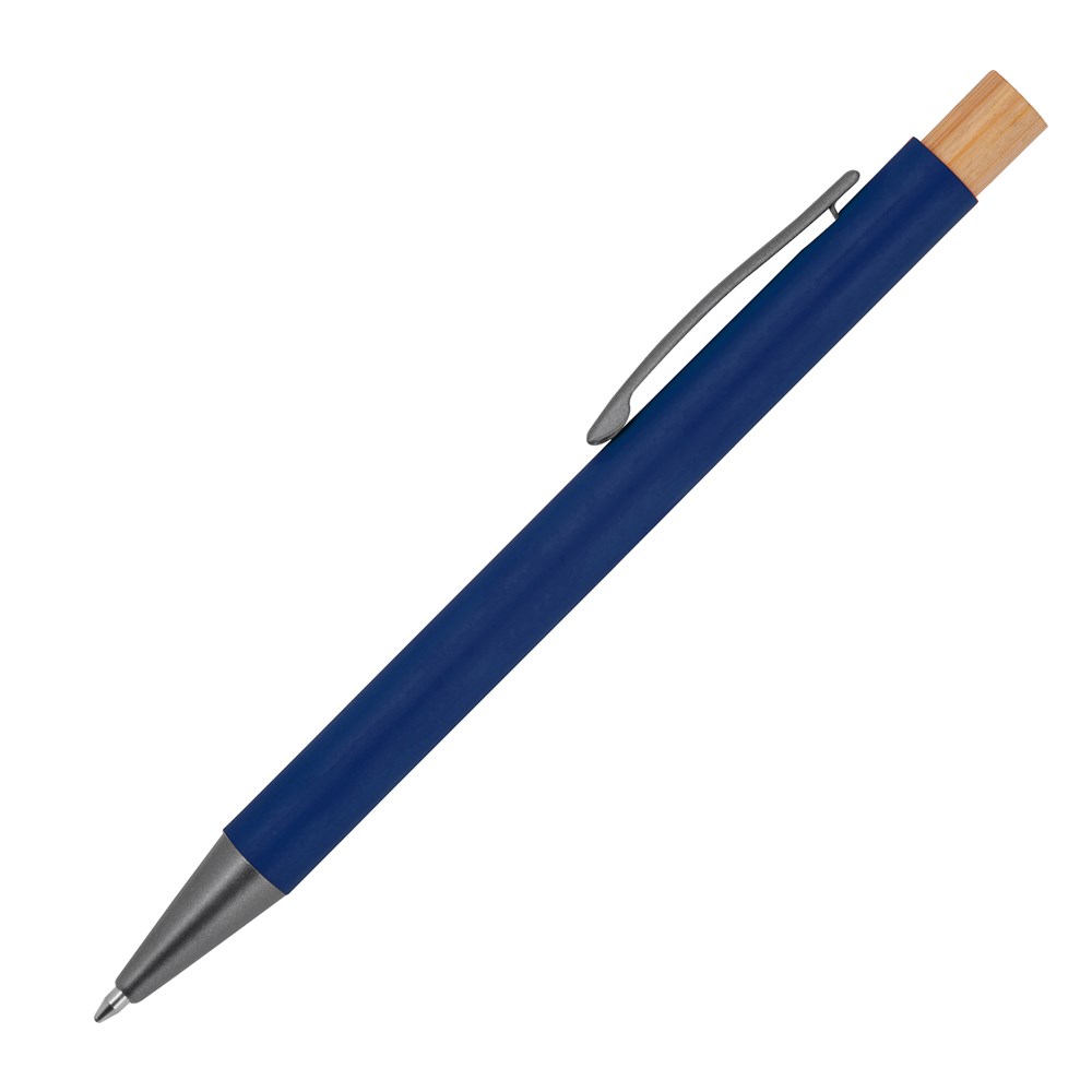 Pen van gerecycled aluminium met bamboe drukker