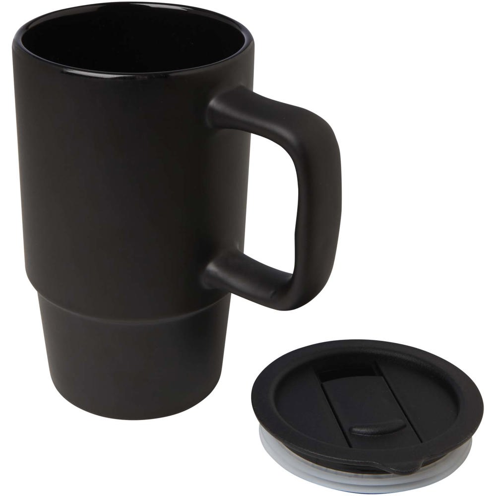 Carter 450 ml mok van keramiek met plastic deksel