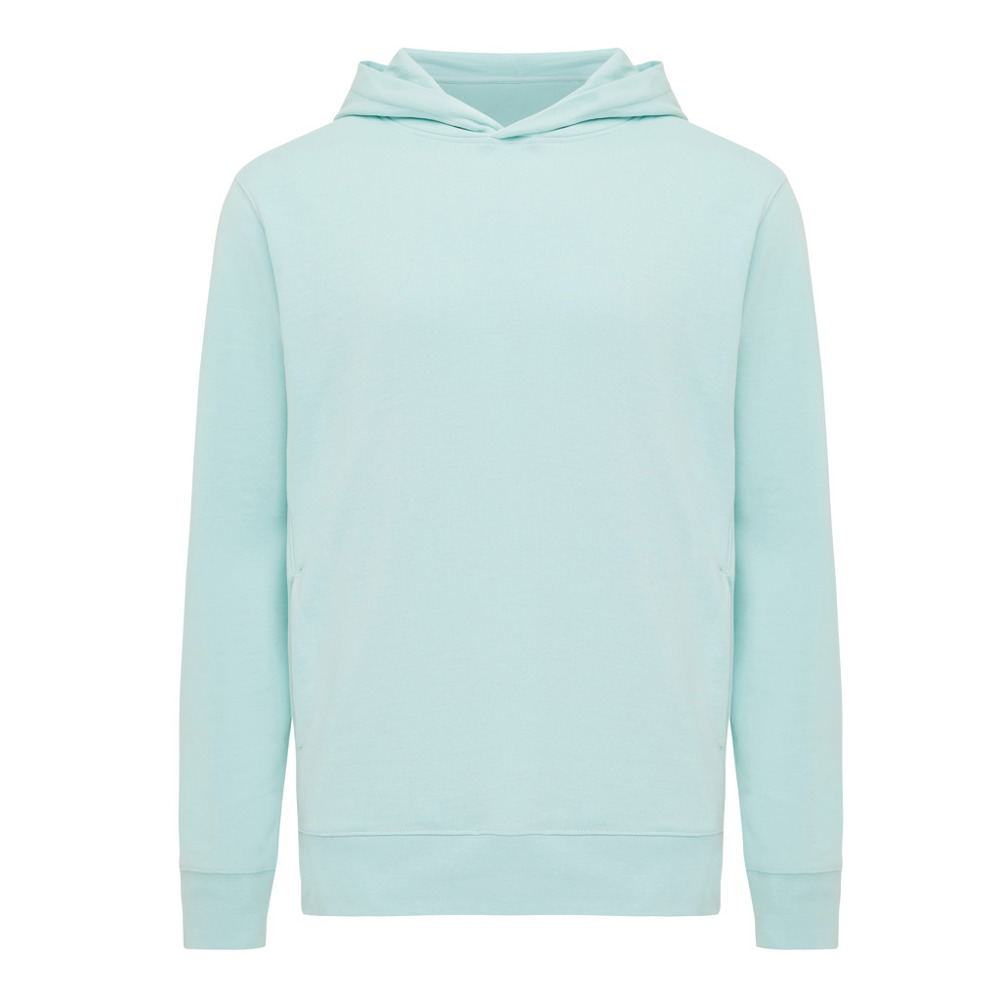 IQONIQ Yengo recycled katoen hoodie met steekzakken - voor bedrijven en relatiegeschenken - crushed mint (± PMS 12-5410 TCX)