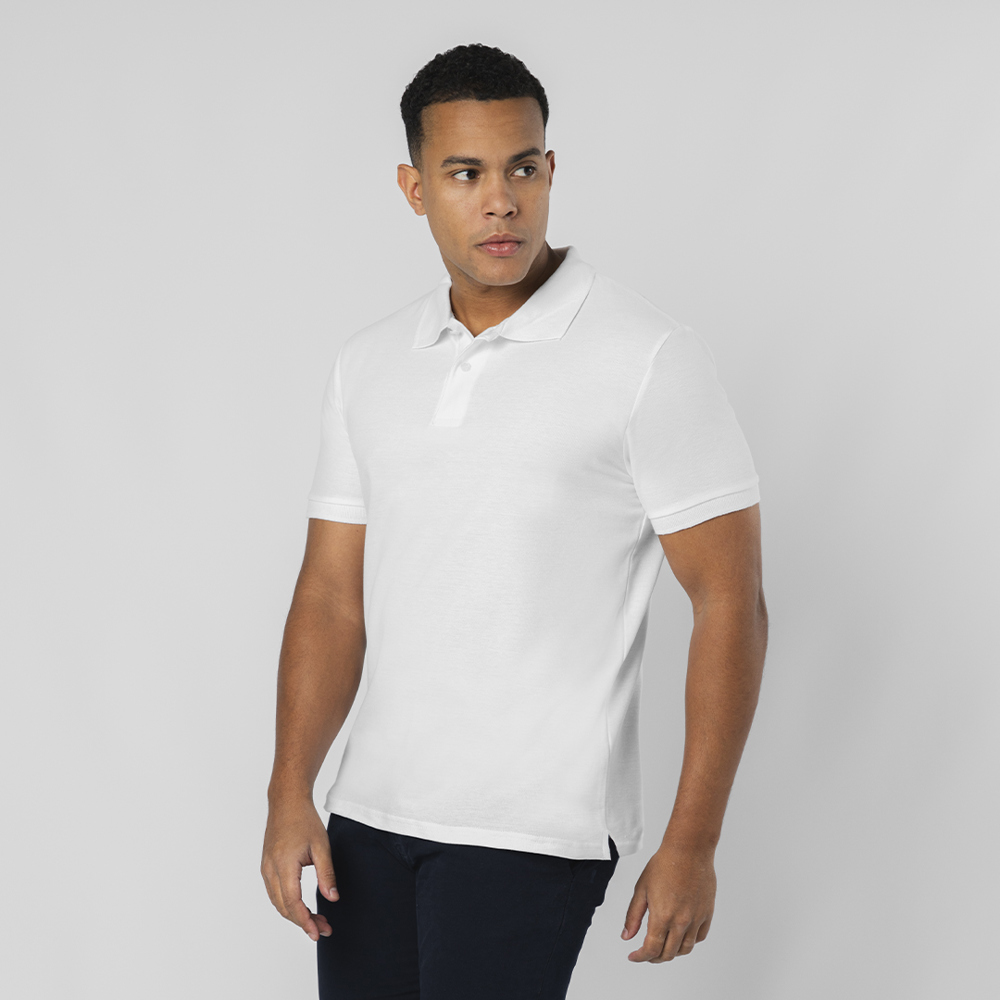 Volwassene Wit Polo Shirt Charles