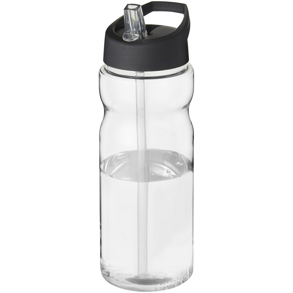 H2O Active® Base 650 ml bidon met fliptuitdeksel - met logo of onbedrukt bestellen - Transparent, Zwart