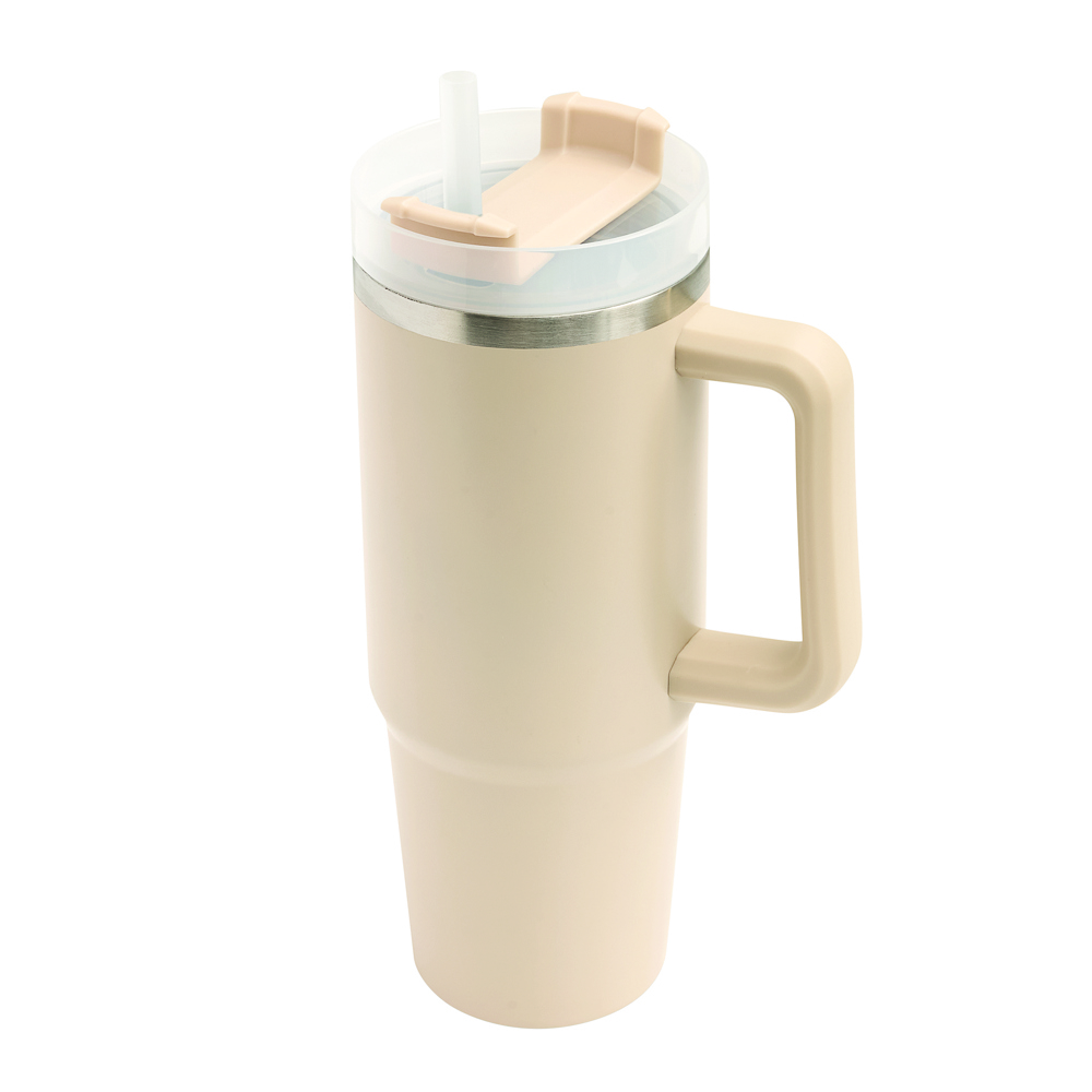 DRINK DELUXE - Vacuüm drinkbeker - kopen of bedrukken - beige