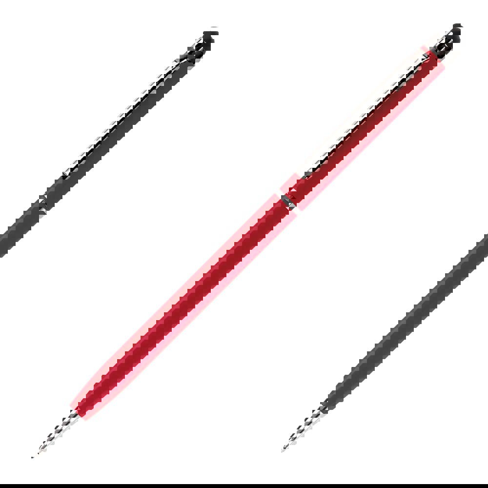 Balpen stylus metaal - bedrukt of onbedrukt verkrijgbaar - Rood